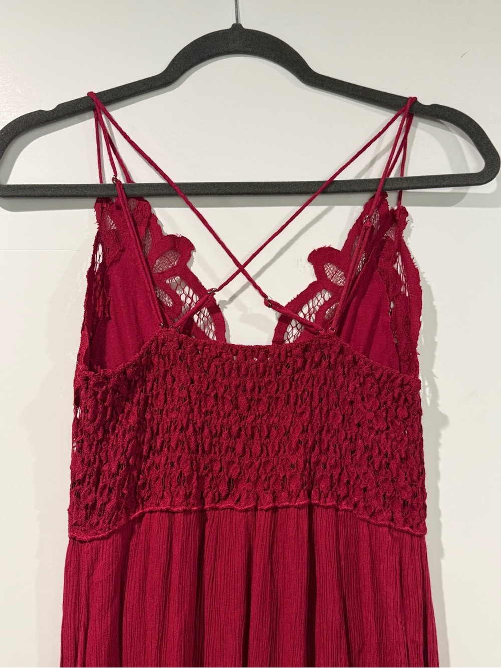 Free People Burgundy Lace Bodice Maxi Dress - Picture 2 of 3
